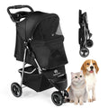 4 Wheels Foldable Pet Dog Stroller with Cup Holder F4045