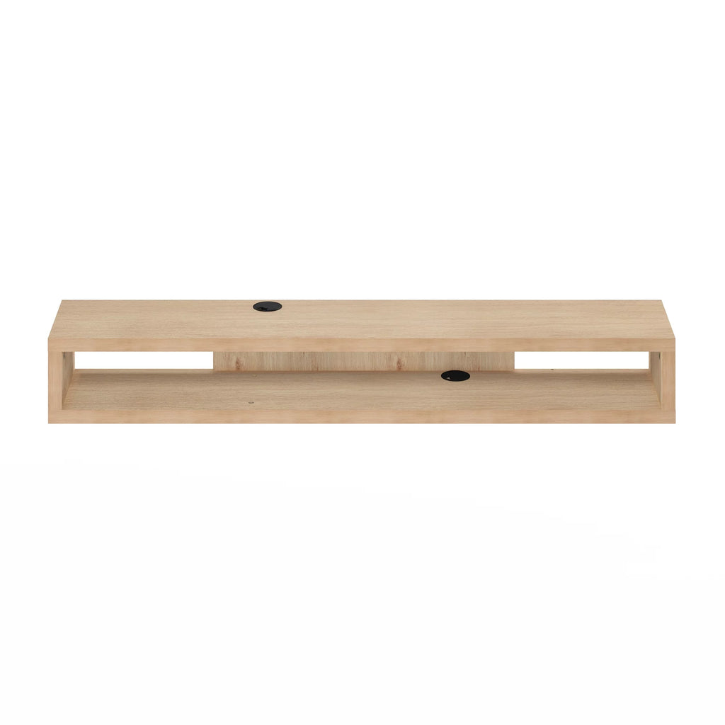 Wall Mounted Floating Media Console, 72 inch, Marcy Oak Q220