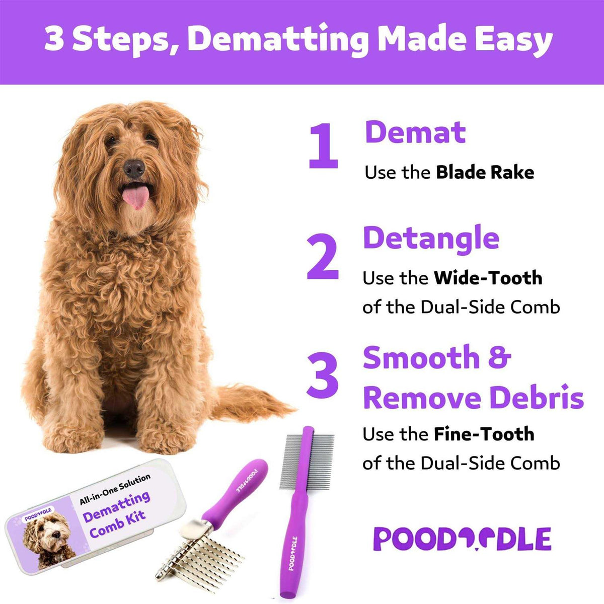 Dematting Comb Kit for Dogs & Cats B7044
