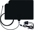 Amplified TV Antenna, 50+ Mile Range, UHF/VHF, Multi-Directional, Black/White/Paintable E427