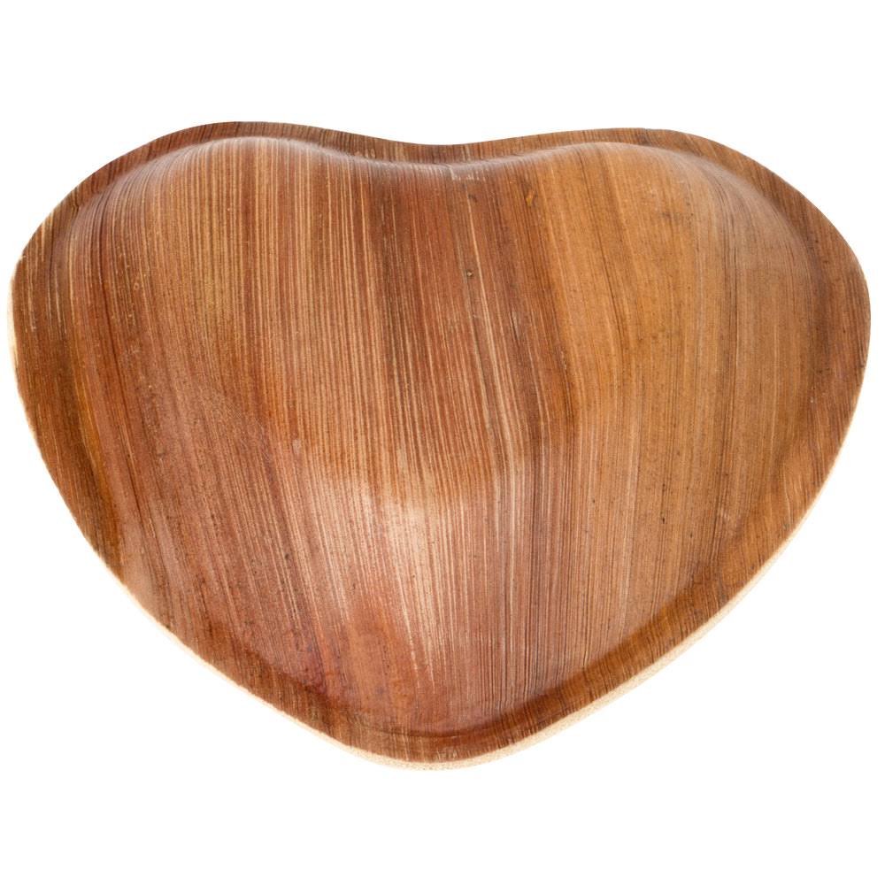 Heart Palm Leaf Plate 200-ct Case P553891