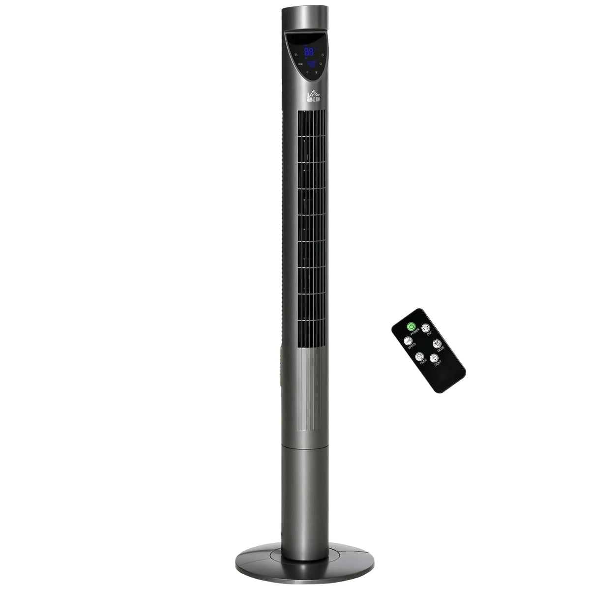 Grey Oscillating Tower Fan with Air Filter S631