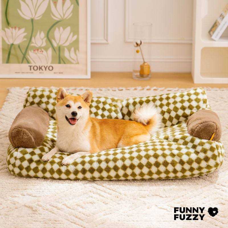 Plaid Dog & Cat Couch Bed Z72162