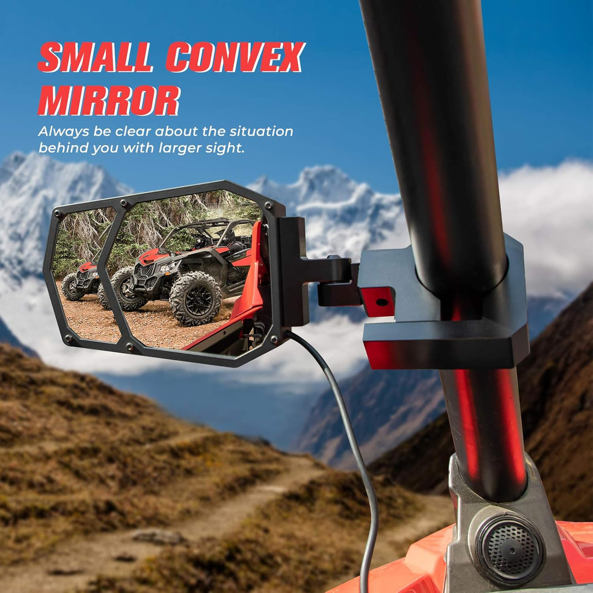 UTV Side Mirrors with Light B94730
