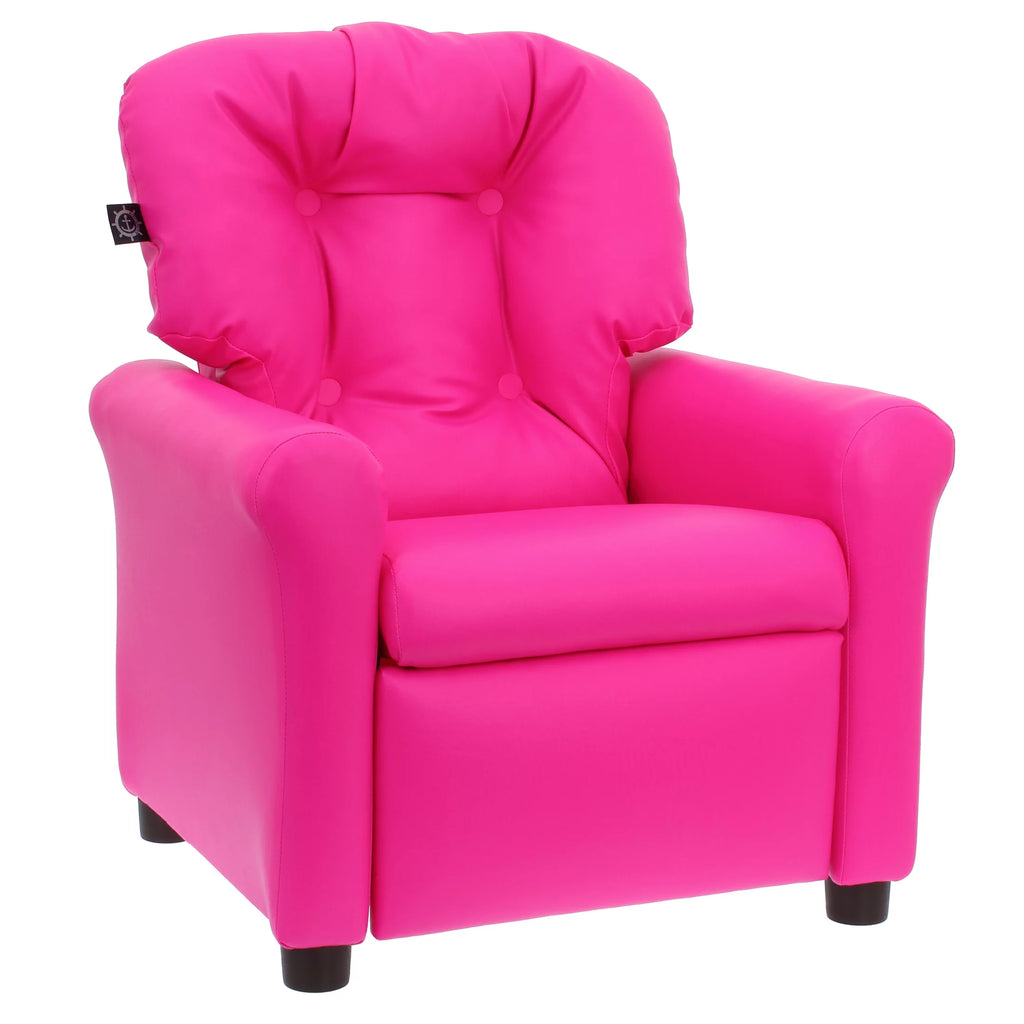 Kids Recliner Chair Polyester Linen Retro Orange O87441