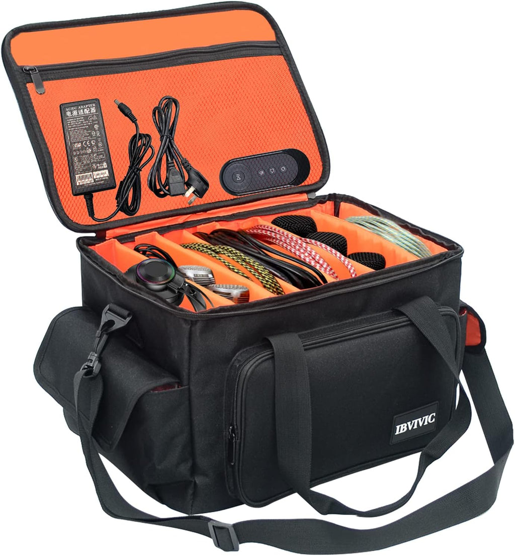Cable File Bag with Adjustable Dividers and Double Separate Bags C759268