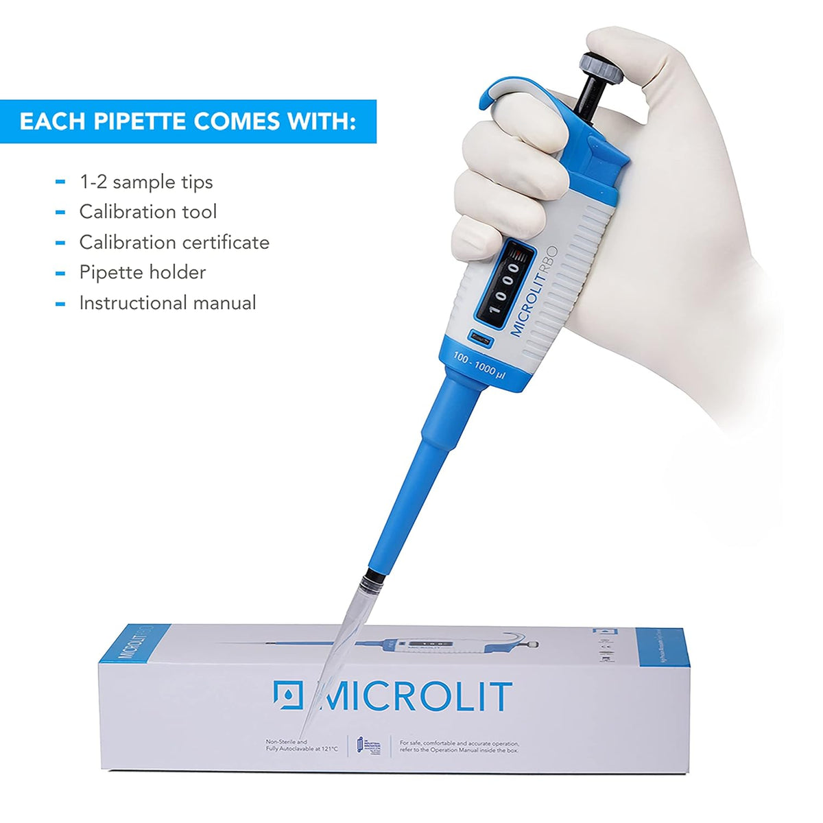 Single Channel Adjustable Volume 0.2-2ul Pipette A9703