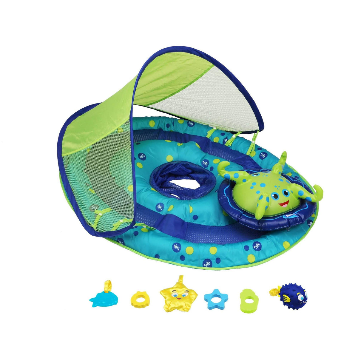 Baby Spring Float Pool Raft with Sun Canopy 2 Pack H136