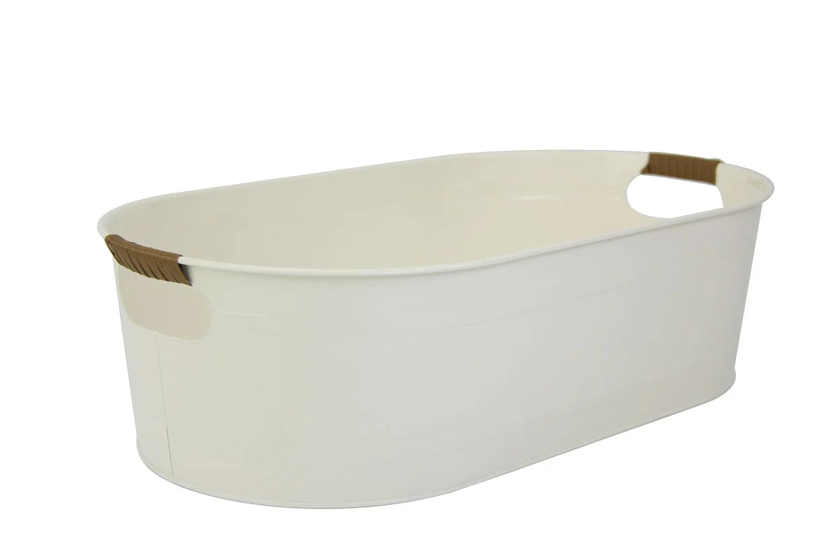 White Medium Oval Galvanized Tub U243453