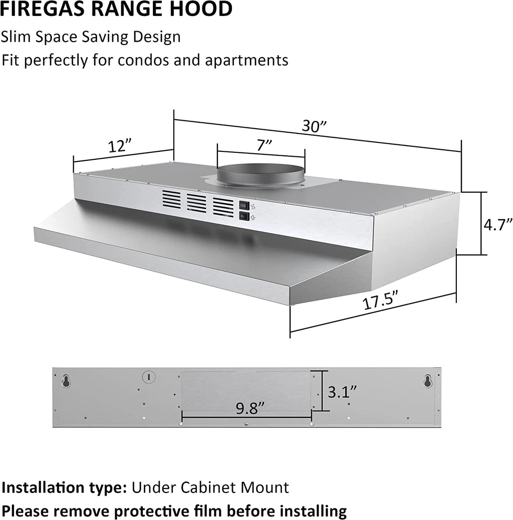 30 inch Under Cabinet Stainless Steel Range Hood I229525