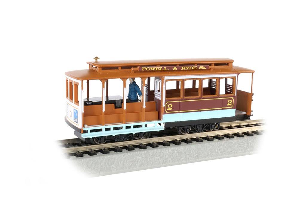 HO Maroon & Tan Cable Car with Grip Man F658