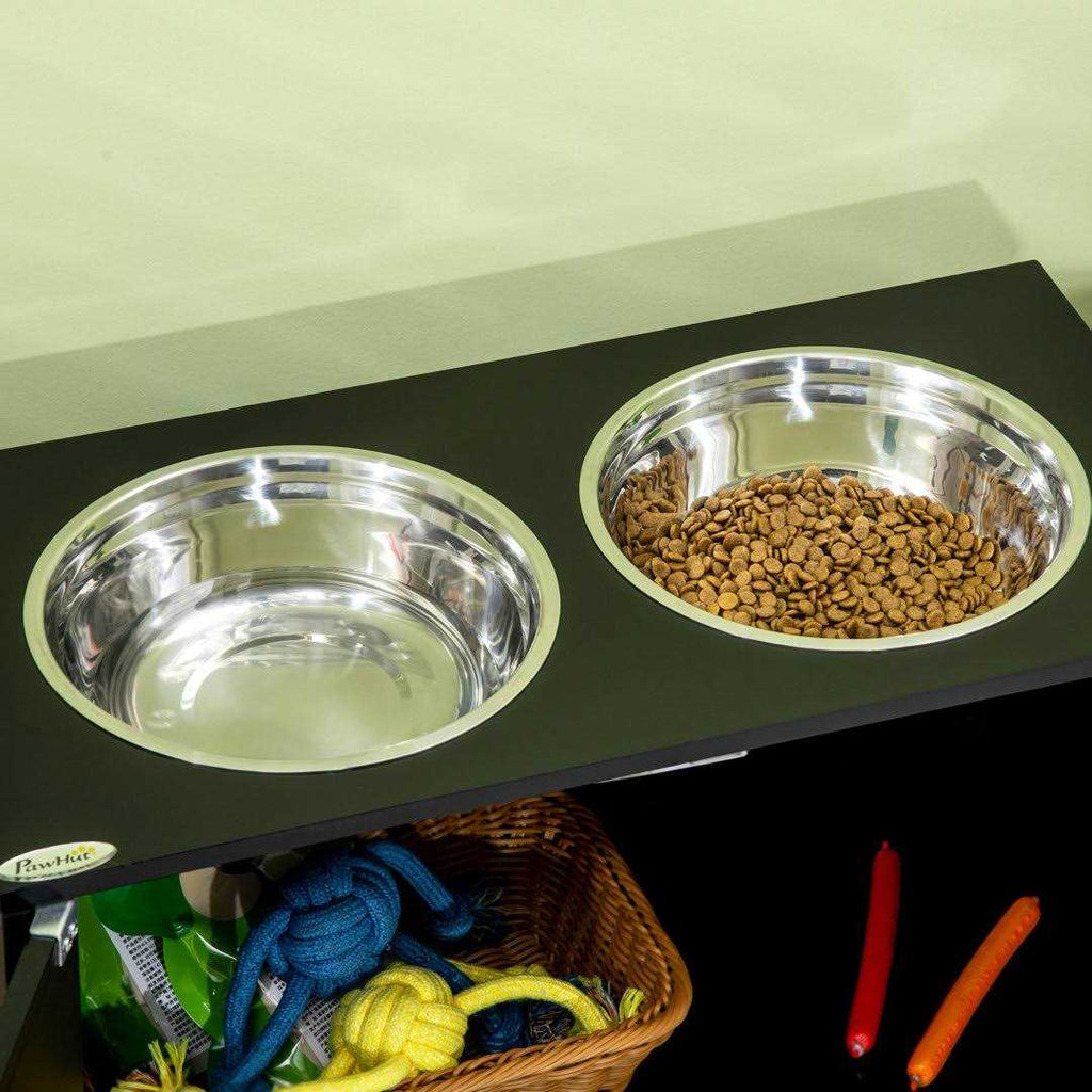 Large Elevated Dog Bowls with Storage Cabinet V52763