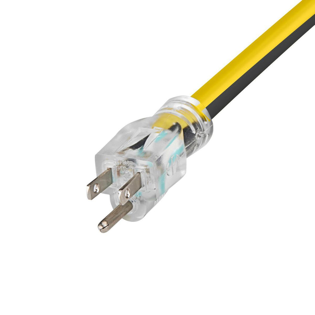 50 ft. 12/3 Gauge Multiple Outlet Extension Cord with Indicator Light, Yellow, Black Z8251