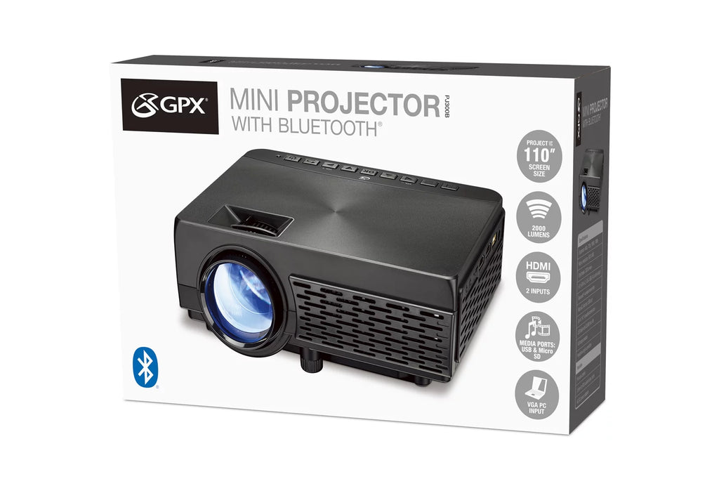 Video Projector with Screen and Bluetooth Speaker O48171