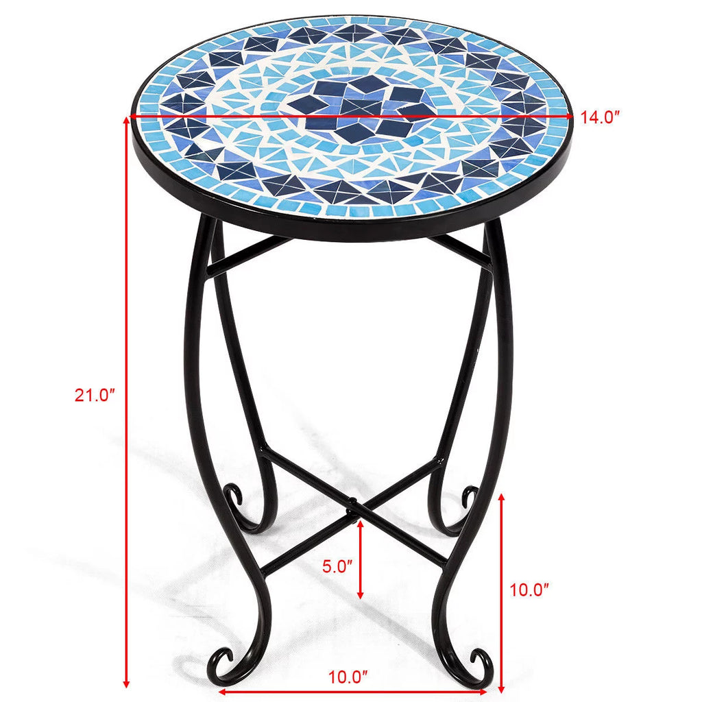 Cobalt Blue Mosaic Accent Table A200