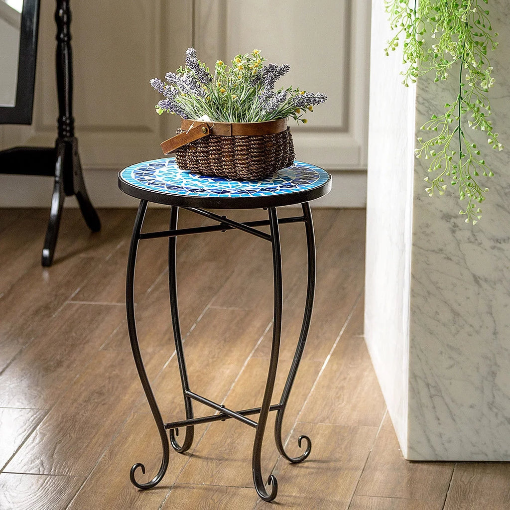 Cobalt Blue Mosaic Accent Table A200