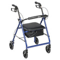 Blue 6 Wheels Rollator Rolling Walker with Padded Seat J43404