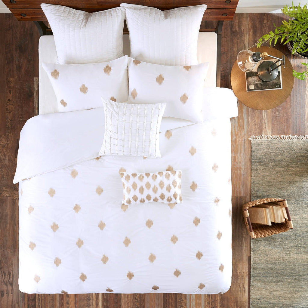 3 Piece Cotton Percale Duvet Cover Mini Set Full/Queen H768325