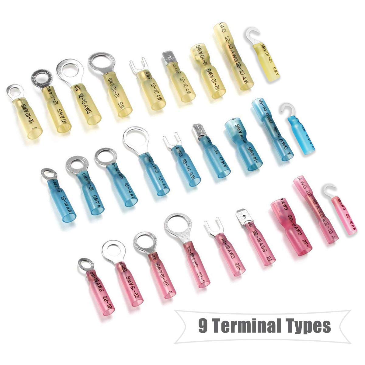 810PCS Insulated Heat Shrink Wire Connectors P1281