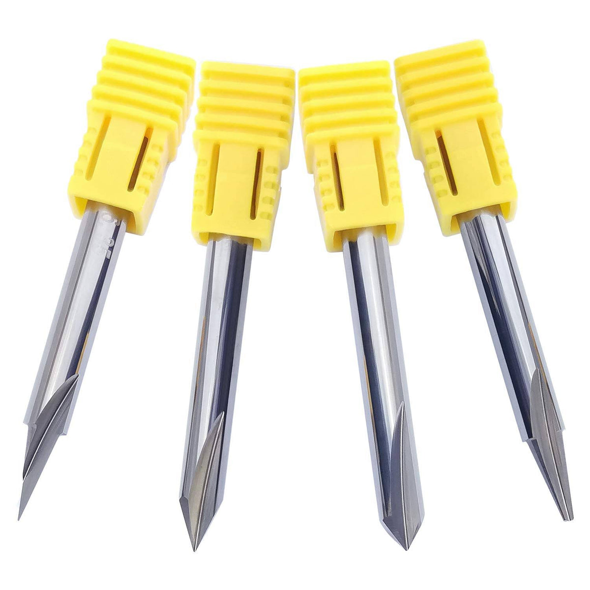CNC Wood Carving Router Bit Set 1/4 inch Shank 15 20 60 90 Degree V-Bit I863