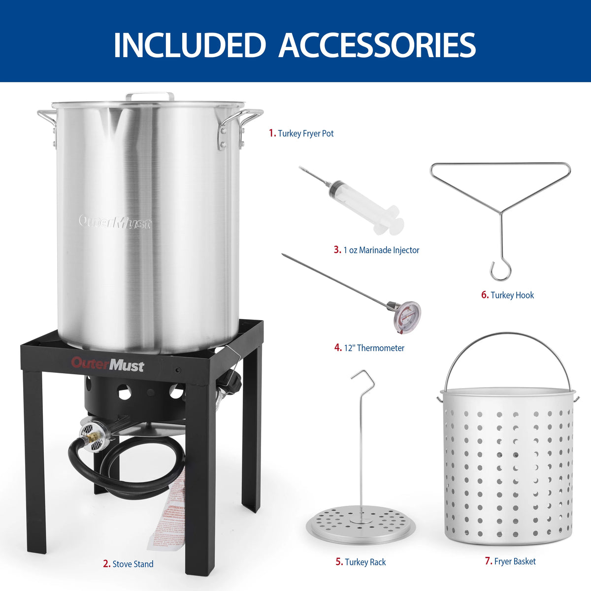 30 QT Seafood Boil Pot and Burner Kit G814