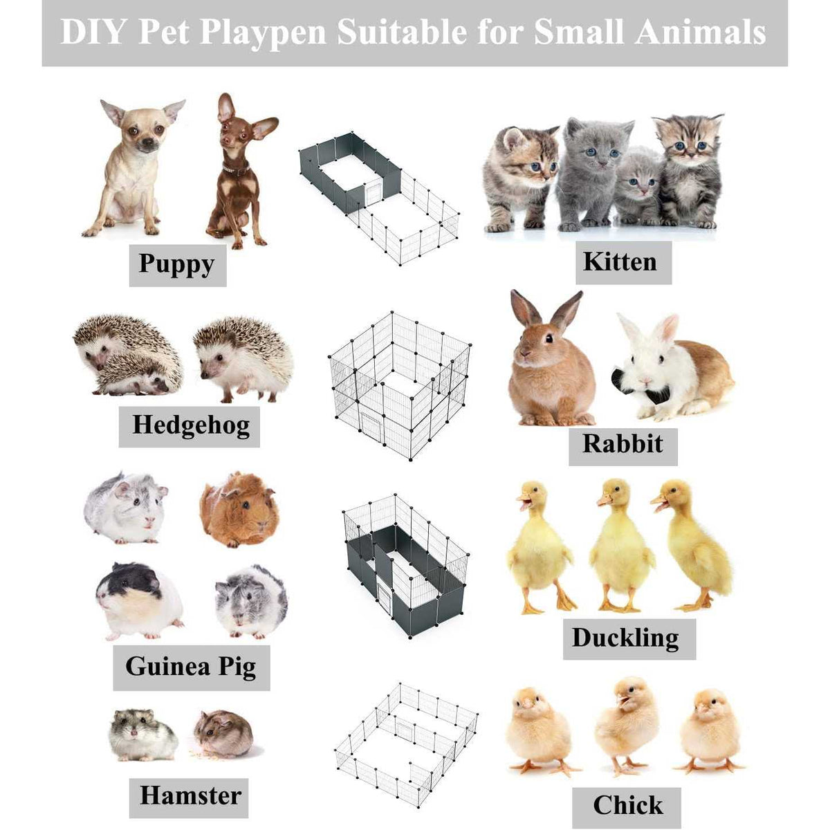 Small Animal Pet Playpen with Door C5002