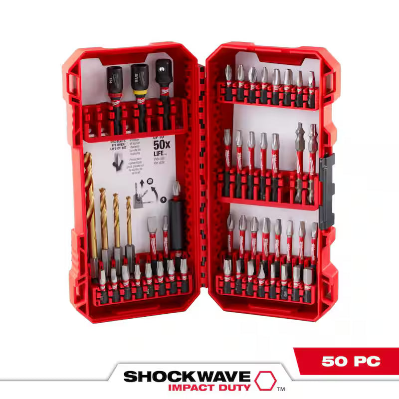 Alloy Steel Screw Driver Drill Bit Set (50-Piece) B6548