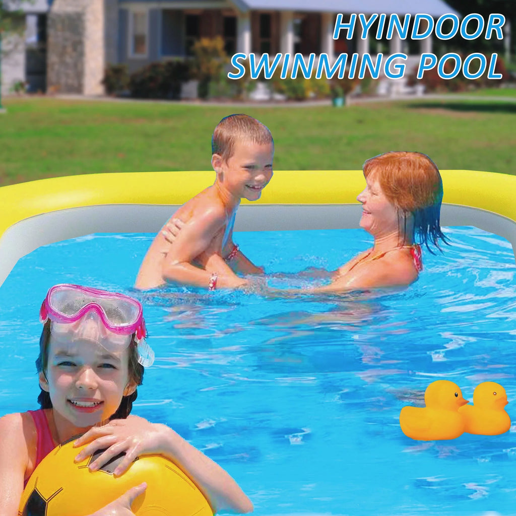 Inflatable Swimming Pool with Pump Blue P432