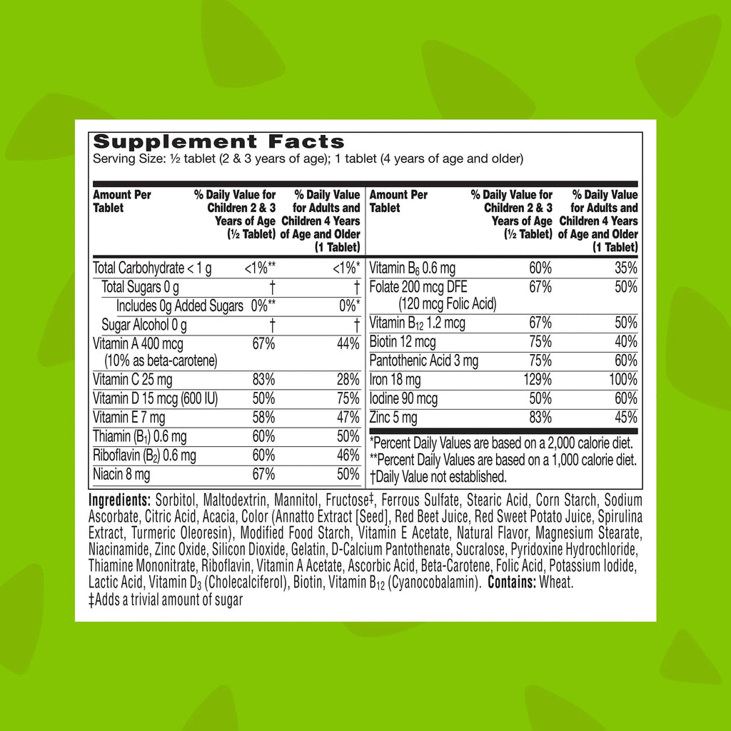 Chewable Kids Multivitamin with Iron 90 Ct T54928