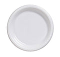 7" White Plastic Plate 50/Pack W31984