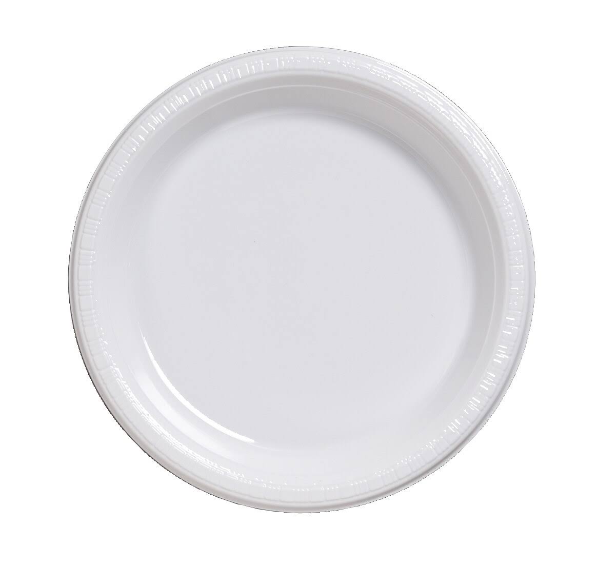 7" White Plastic Plate 50/Pack W31984