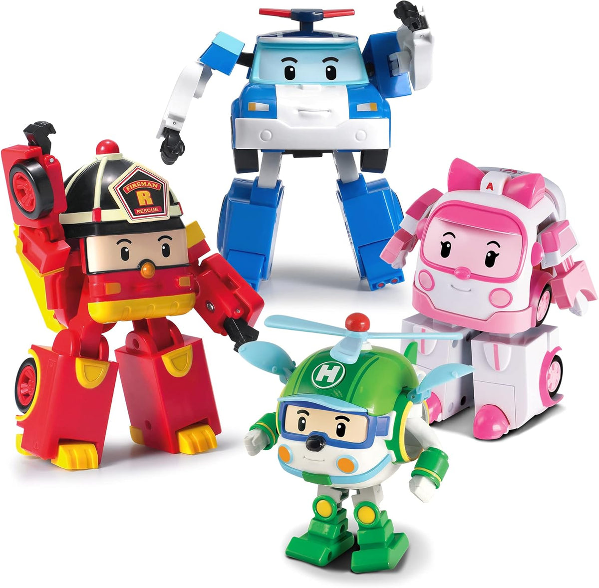 4 Pack Transforming Robot Action Toy Figure O692