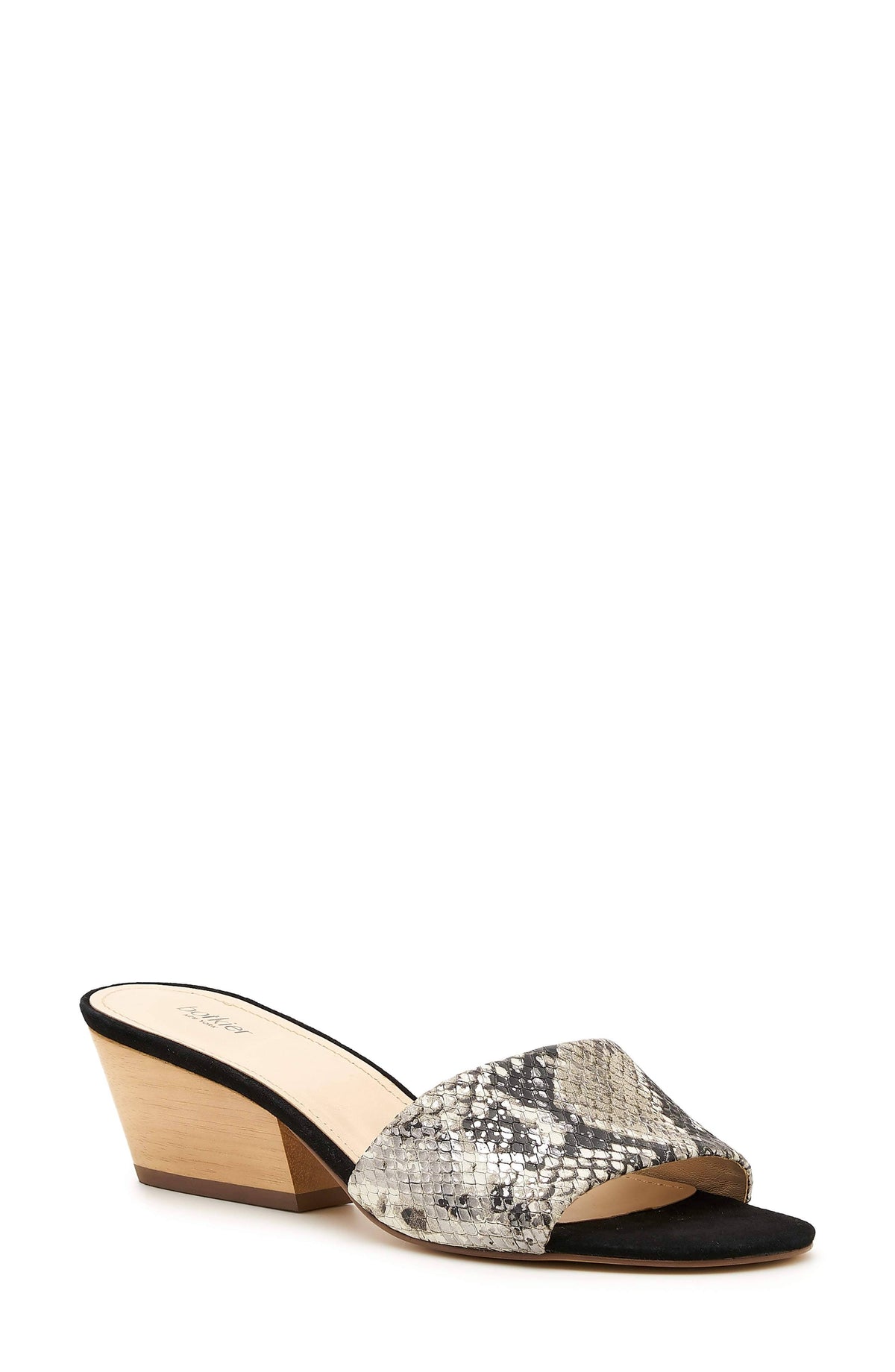 Snake-Print Slide Sandals C708634