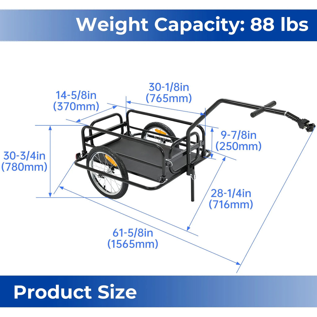 Foldable Bike Cargo Trailer with 16'' Wheels K719