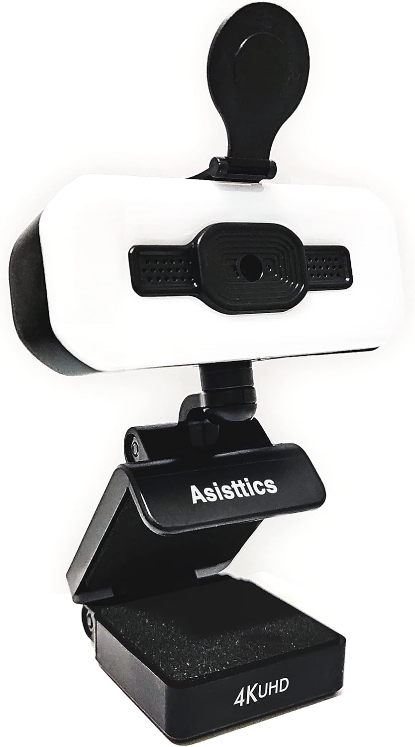 4K Webcam with Microphone and Ring Light L44300