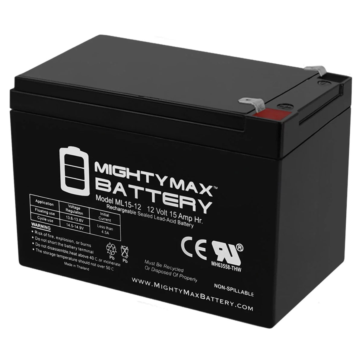 12V 15AH Replacement Battery K4781