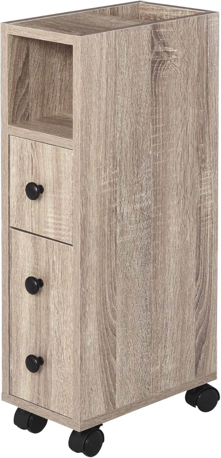 Freestanding Bathroom Cabinet with 4 Rolling Wheels K87452