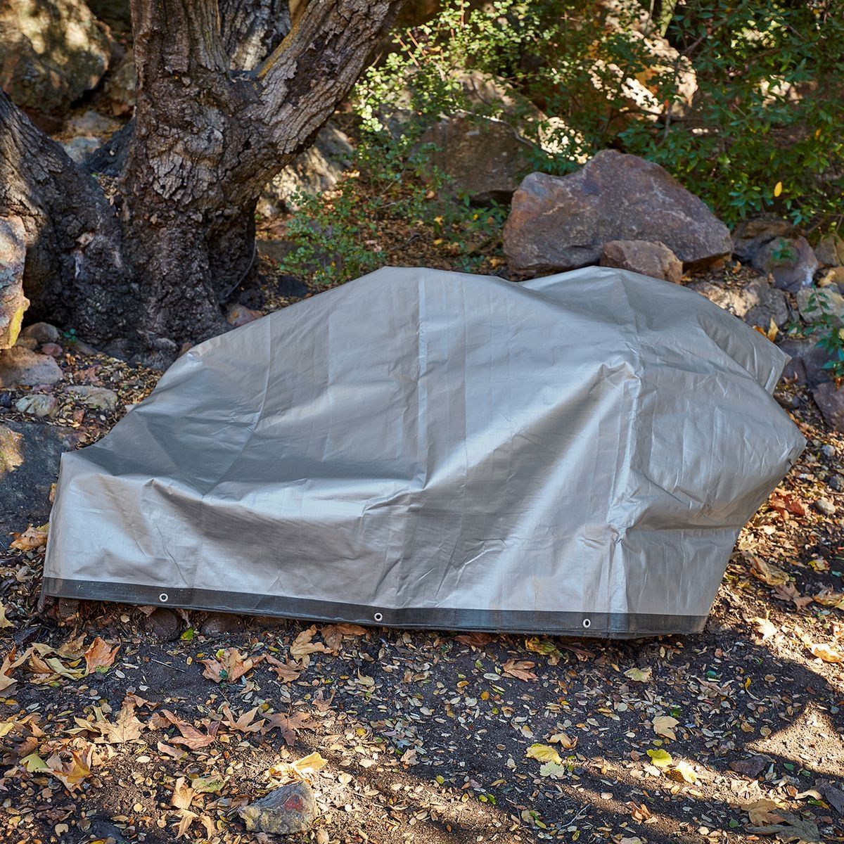 12 ft. x 20 ft. Silver and Black Weather-Resistant Tarp S9061
