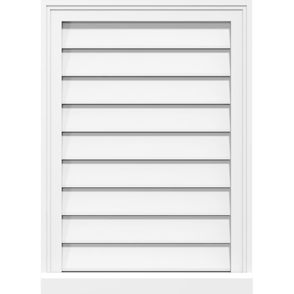 Vertical Surface Mount PVC Gable Vent Z96634