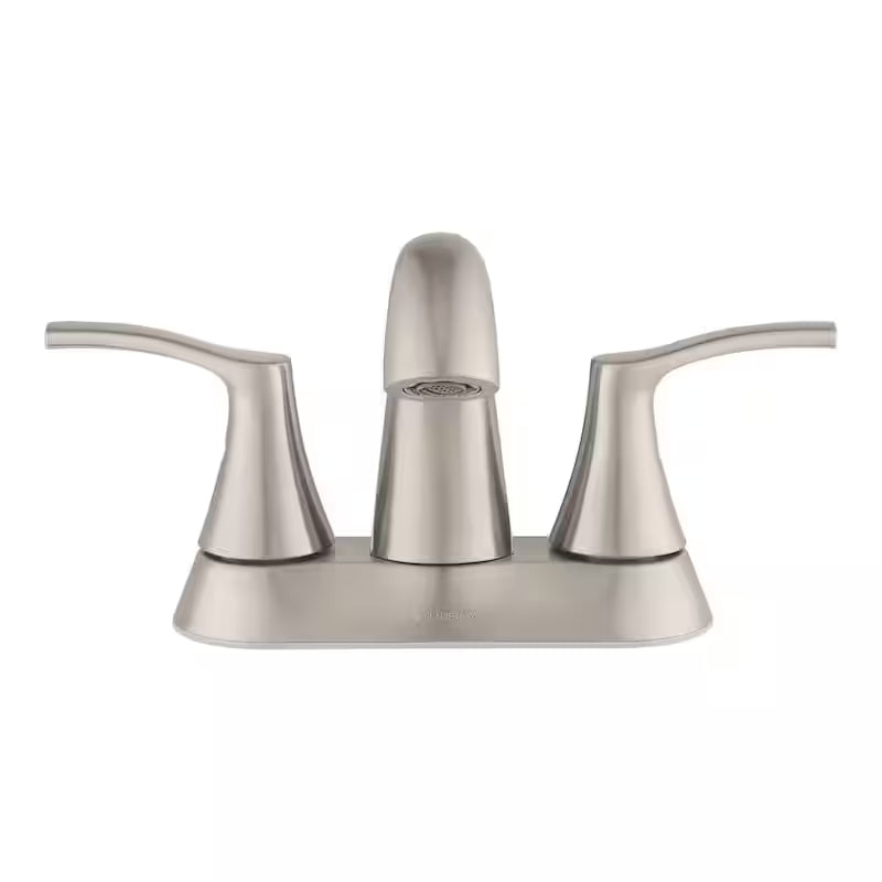 4 in. Centerset Double-Handle High-Arc Bathroom Faucet in Brushed Nickel T8862