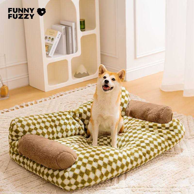 Plaid Dog & Cat Couch Bed Z72162