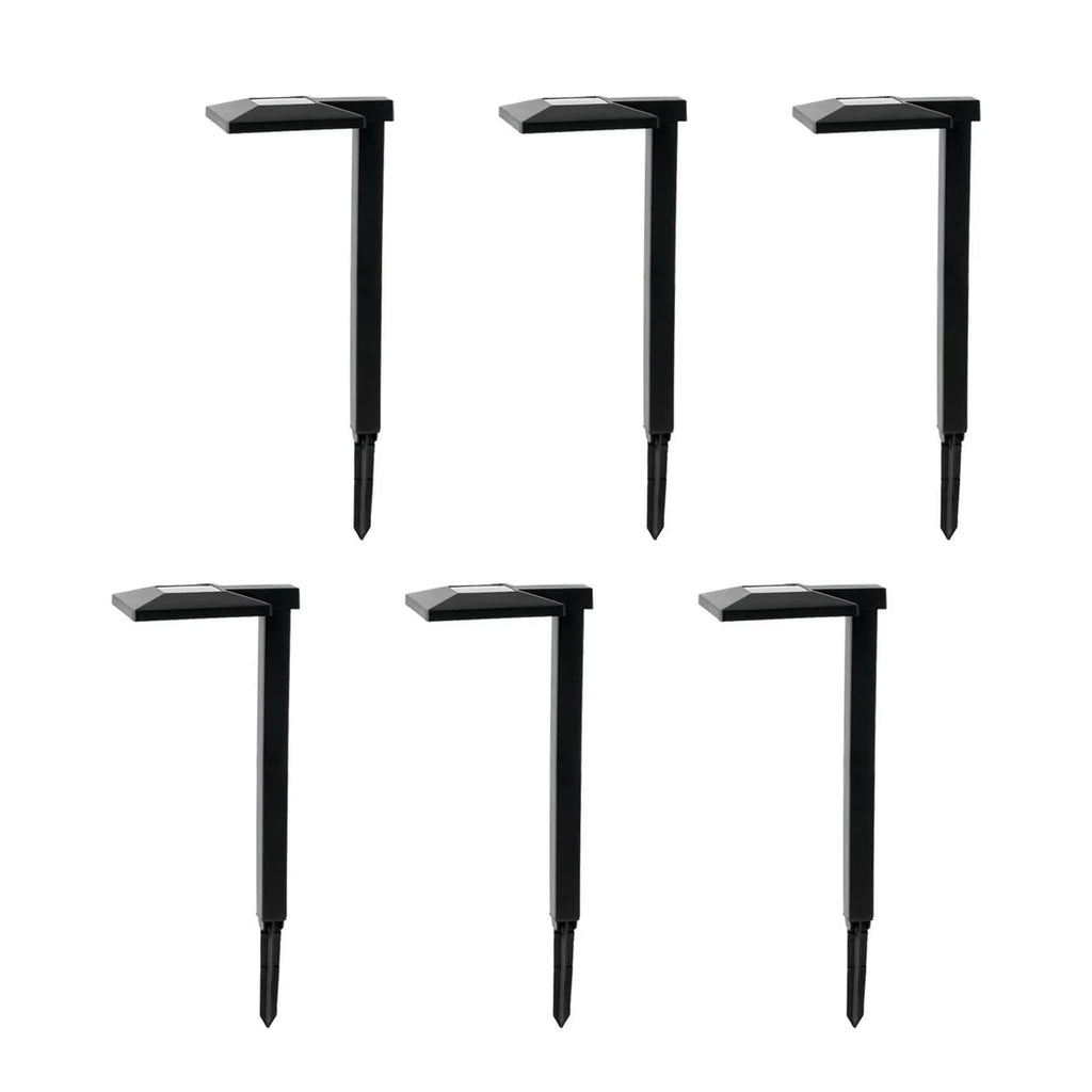 Solar Powered Square Black Plastic LED Landscape Path Light C66958