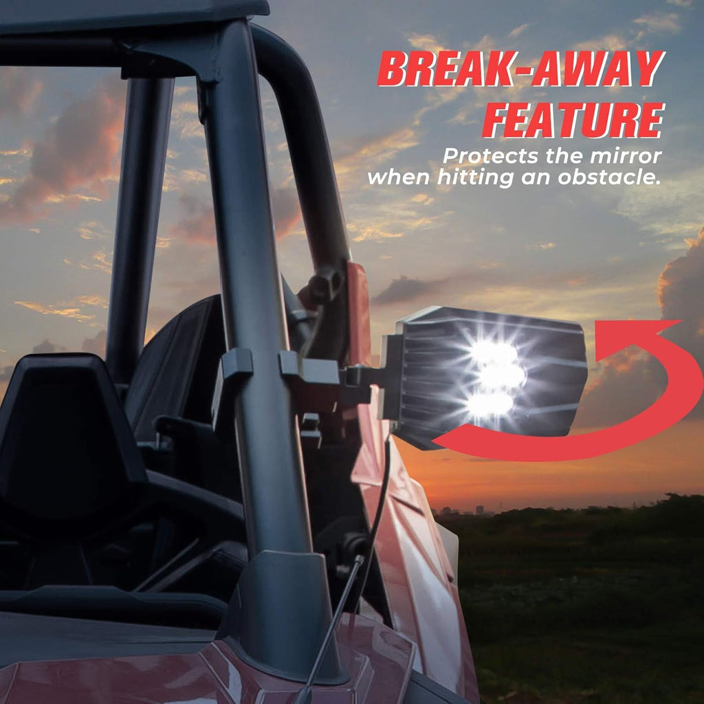 UTV Side Mirrors with Light B94730