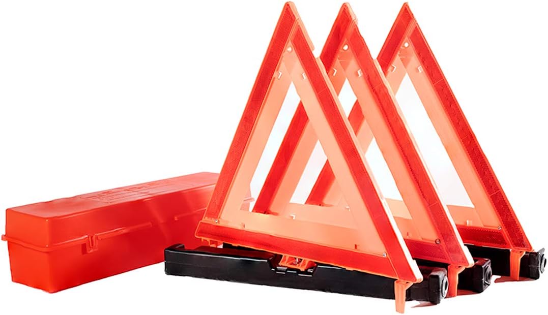 3 Pack Safety Triangle Roadside Emergency Kit with Carrying Case A81993