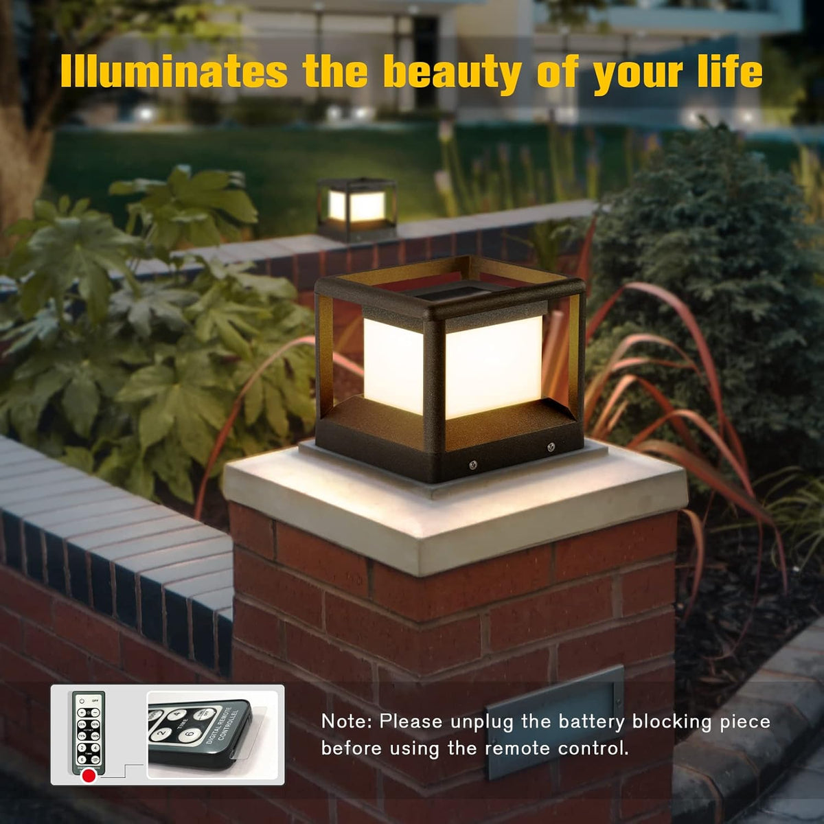 Solar Post Cap Light 3000K IP65 Waterproof F4369