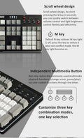 Mechanical Gaming Keyboard Blue Switches PBT Keycaps White Backlit H573
