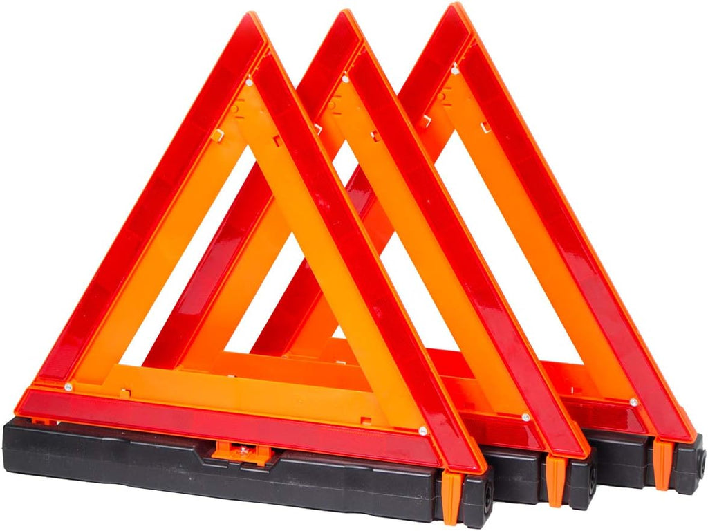 3 Pack Safety Triangle Roadside Emergency Kit with Carrying Case A81993