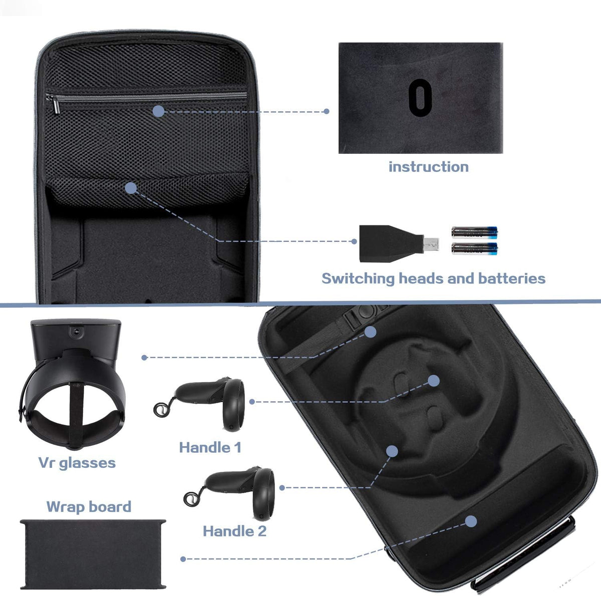VR Gaming Headset Travel Case H337501