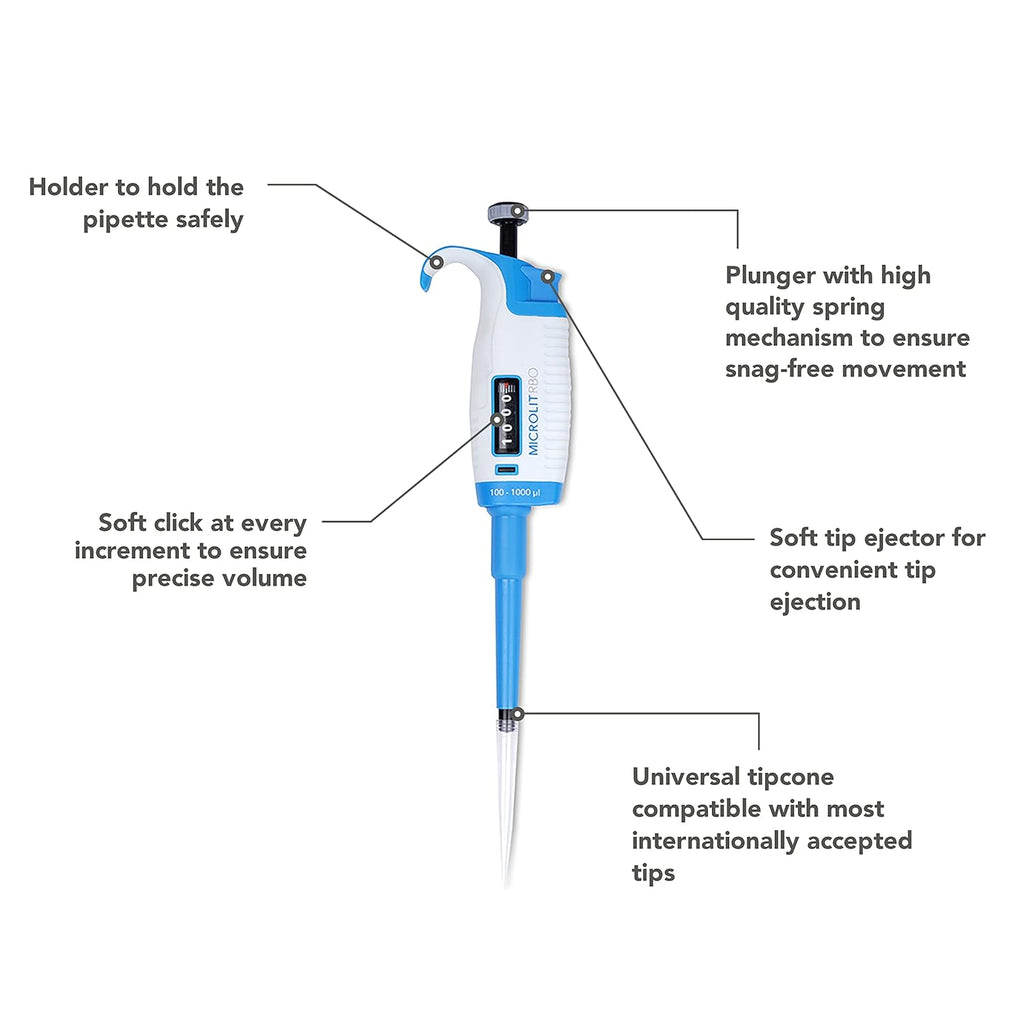 Single Channel Adjustable Volume 0.2-2ul Pipette A9703