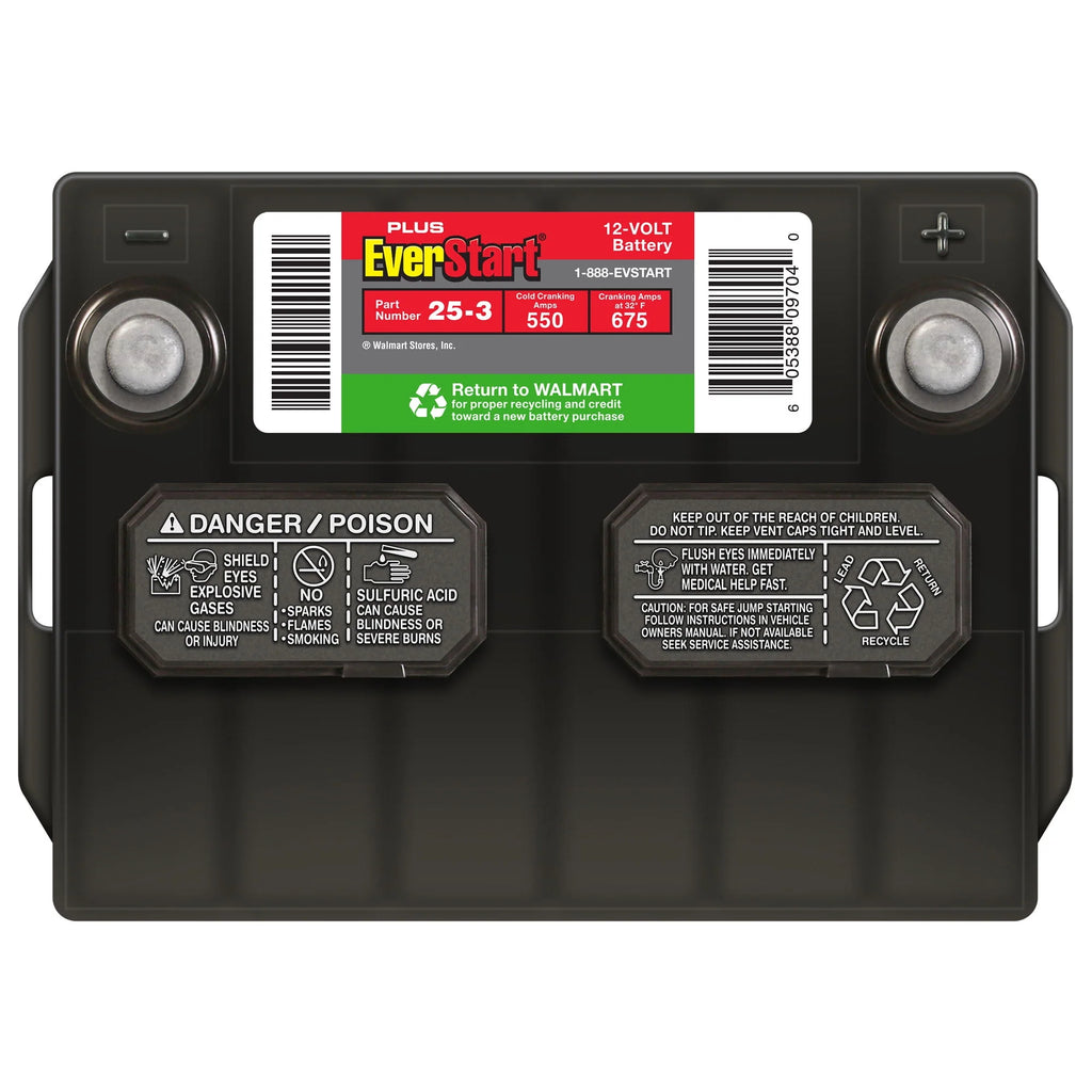 Lead Acid Automotive Battery Group Size 25-3 12 Volt 550 CCA M27909